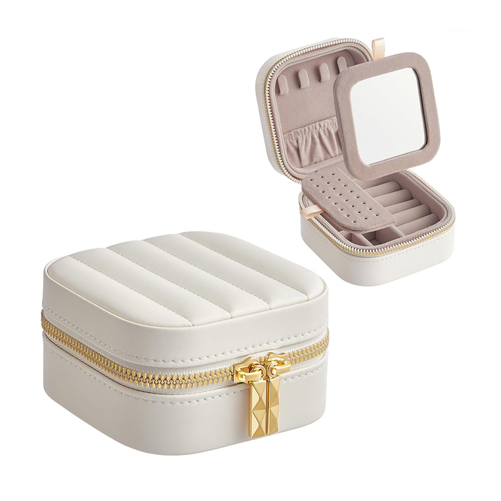 Liroyal ジュエリーボックス 持ち運び 小さなジュエリーボックス 旅行 携帯用 アクセサリーケース リング イヤリング ネックレス ブレスレット 収納宝石...