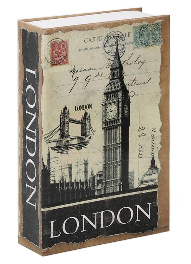 Jssmst（ジェスマット） 辞書型金庫 隠し金庫 ダイヤル式 24x16x5.5cm 防犯収納 CB0901M (ロンドン)