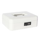 Jssmst(ジェスマット) 手提金庫 ダイヤル式 金属製 25x20x9cm A5サイズ CB0701L (ホワイト)
