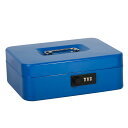 Jssmst(ジェスマット) 手提金庫 ダイヤル式 金属製 25x20x9cm A5サイズ CB0701L(ブルー)