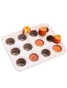 CHEFMADE カヌレ型 12個付 粘りにくいケーキ型 鉄製 外寸約32.5 ×25.8 cm カップ5.5cm