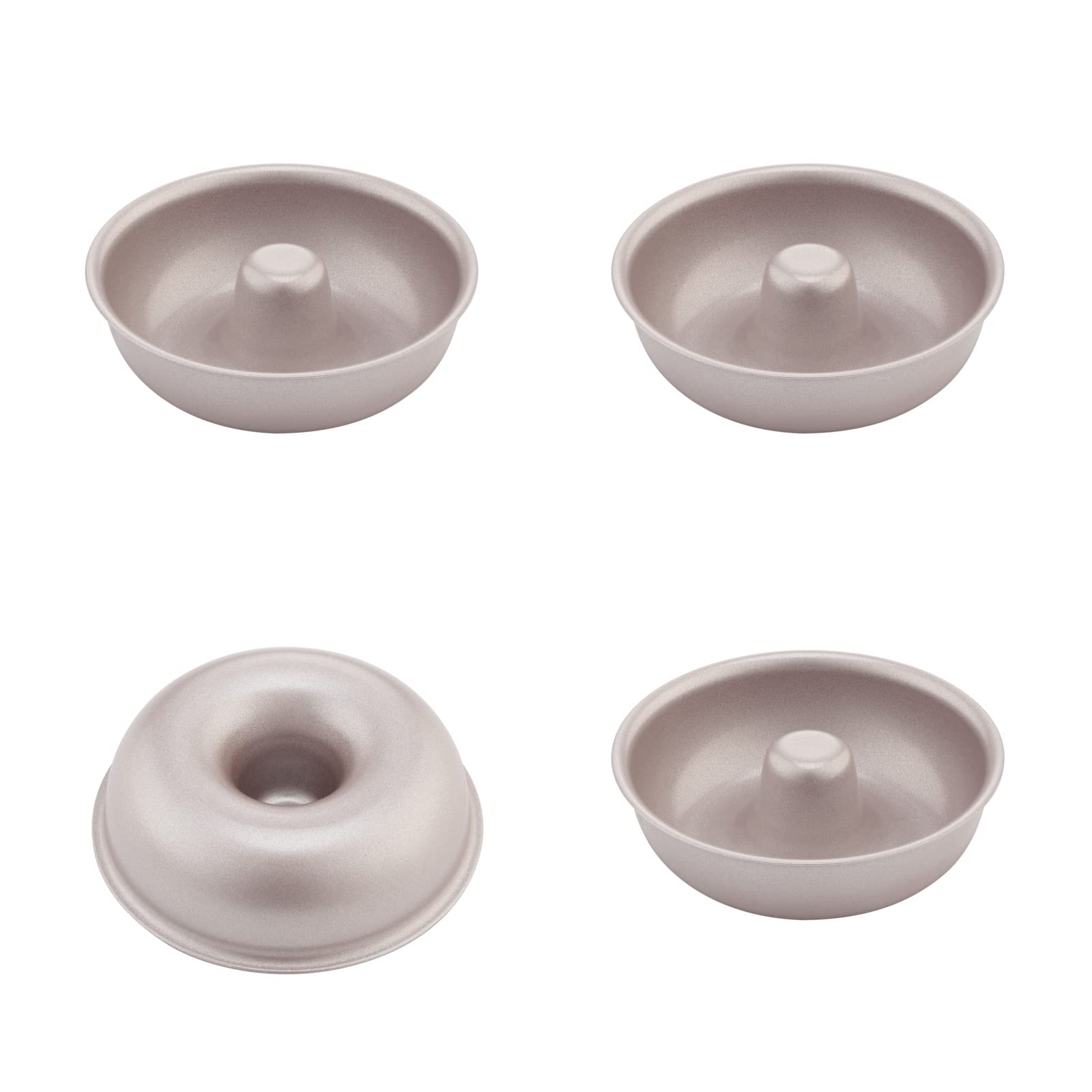 CHEFMADE ドーナツケーキ型 mini 4個セット 粘りにくいケーキ型 7.4*2.2cm