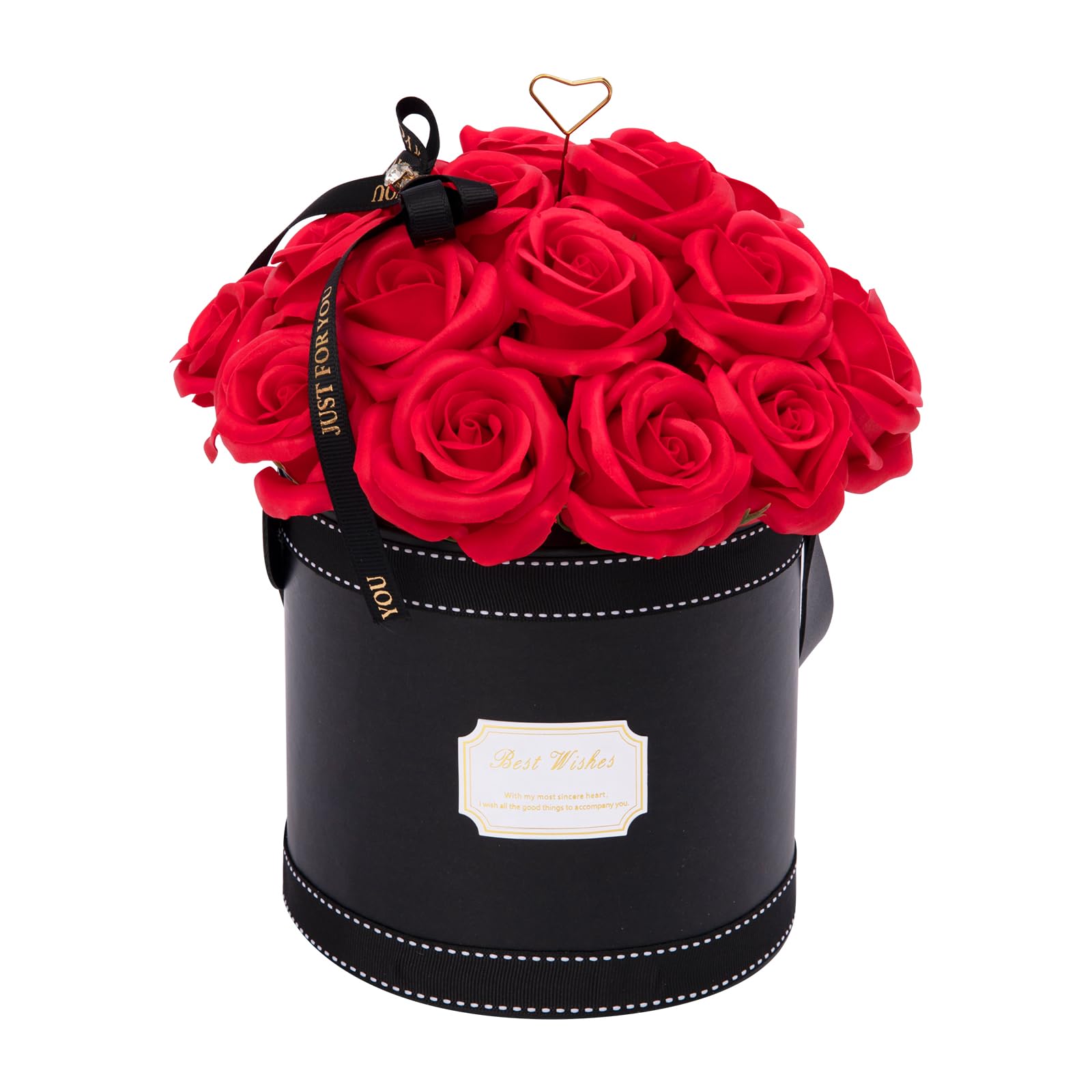 Akiraki ソープフラワー 花束 バラ 造花 枯れない花 そのまま飾れるブーケ ブーケ インテリア ギフト 誕生日プレゼント女性 母の日 お祝い 退職 卒業...