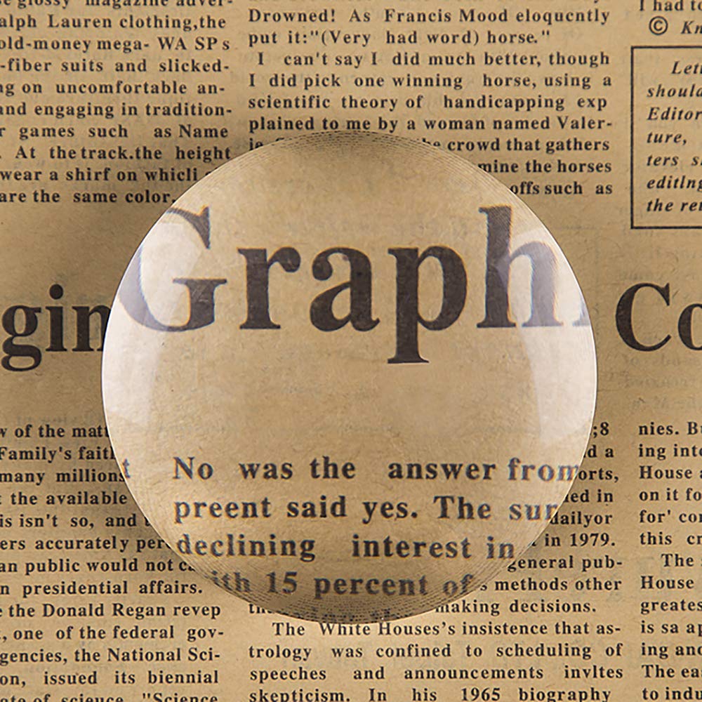 BIJIA 拡大鏡 ルーペ アクリル 半円形 半球 文鎮鏡 地図 新聞 雑誌 拡大 クリスタル ペーパーウェイト ..