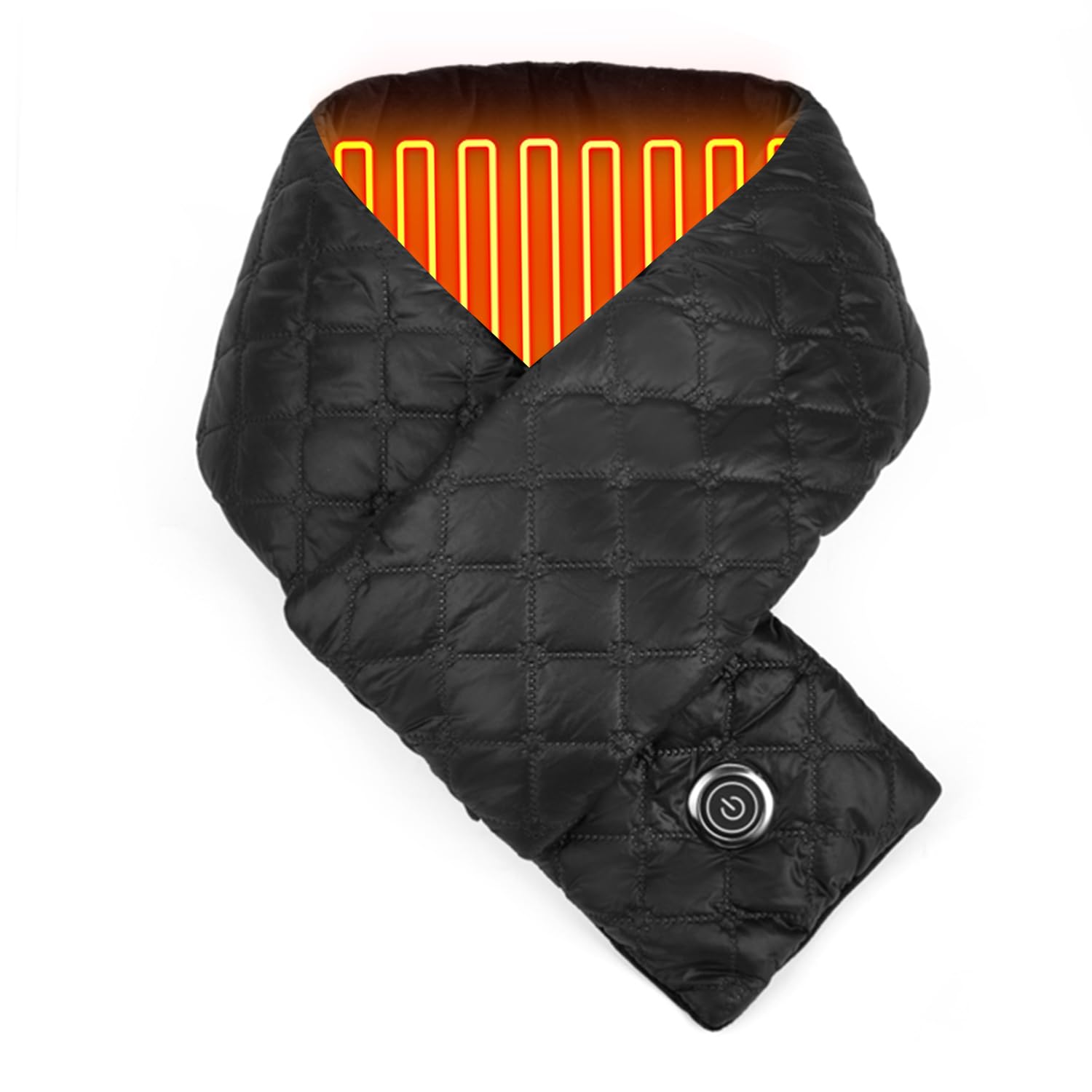 [MACOLAUDER] 「首まわり全体がポカポカに 電熱マフラー 3段階温度調節 加熱スカーフ 襟巻き 遠赤外線発熱 エアロパイル ふわふわ USB給電 加熱マフラー 洗える 防寒 保暖 男女兼用