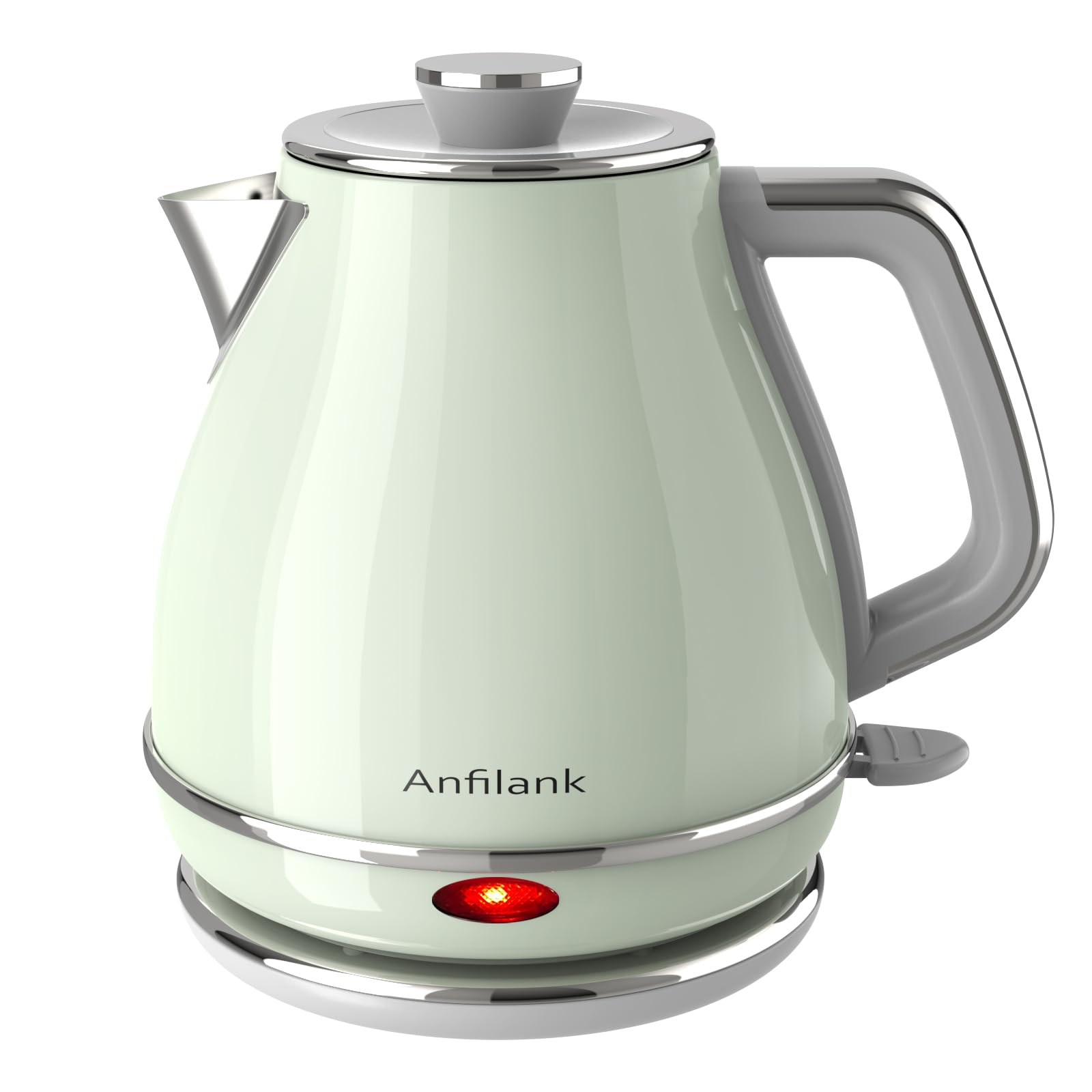 ANFILANK 電気ケトル 1リットル 電気 ケトル ステンレス ケトル電気 急速湯沸かし/空焚き防止/自動電源OFF 湯沸かしケトル 一人暮らしに最適 (グ...