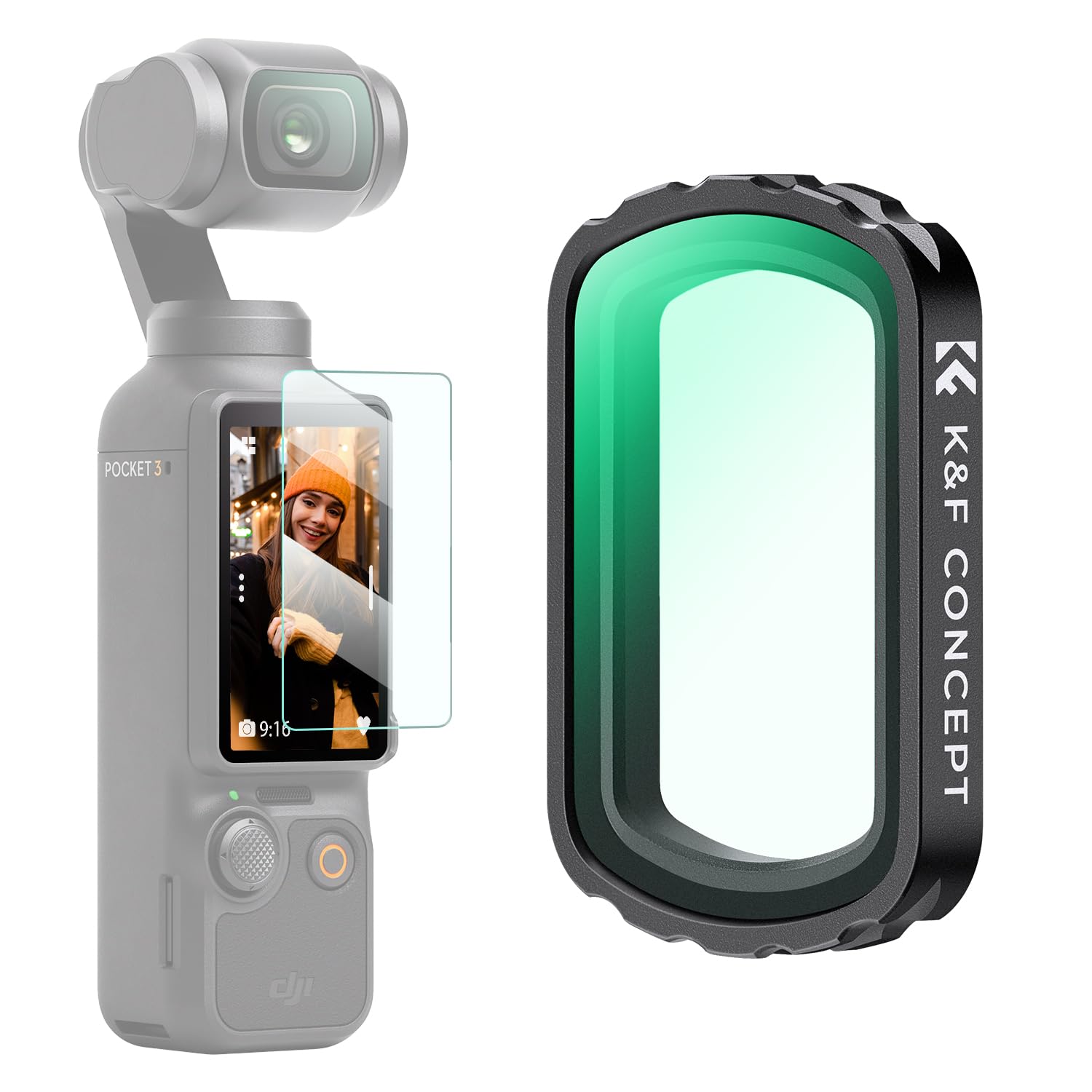 K&F Concept DJI OSMO Pocket 3�Ѽ������ե��륿�� UV�ե��륿�� �������� �������� ����ݸ� �糰�����å� AGC���إ��饹 ��Ʃ��Ψ 28�إʥΥ����ƥ��� �ݸ�ե��륿�� �ץ��ƥ��ȥե��륿�� �ɿ��ɱ� �ڥ᡼����ľ��Ź
