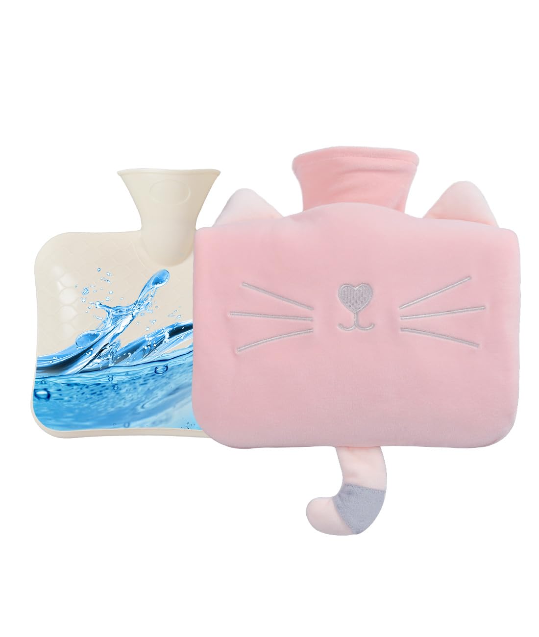 SOHAPI 湯たんぽ お湯入れ ゆたんぽ 電気不要 かわいい エコ 湯タンポ キャンプ 4~8H長時間保温 省エネ 注水式 容量1.2L 柔らかく カバー付き 洗濯OK 暖房器具 お腹周り/背中/指先/足元 防寒グッズ 冷え対策 生理期最適 プレゼントと