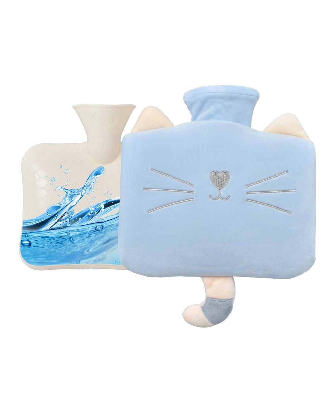 SOHAPI 湯たんぽ お湯入れ ゆたんぽ 電気不要 かわいい エコ 湯タンポ キャンプ 4~8H長時間保温 省エネ 注水式 容量1.2L 柔らかく カバー付き 洗濯OK 暖房器具 お腹周り/背中/指先/足元 防寒グッズ 冷え対策 生理期最適 プレゼントと