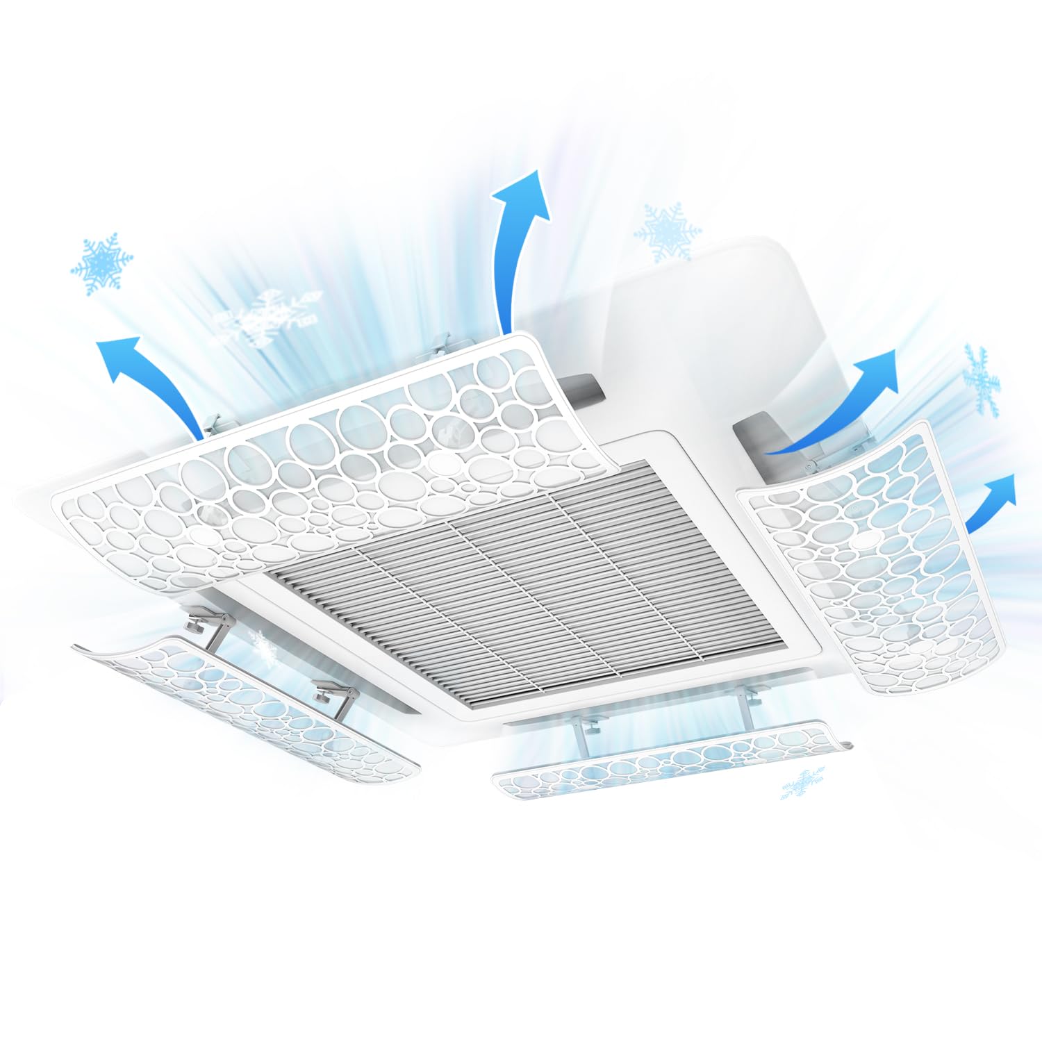 SOHAPI エアコン 風よけカバー 4枚セット 風除け 風向板 かせよけ クーラー 風よけ エアコ ...