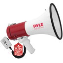【Pyle 50WメガホンスピーカーPAブルホーン】 最大1000m先まで声が届く サイレン機能内蔵 重量1.3キロ 音量調整可能 レコード機能付き フットボール 野球 チアリーディングファン コーチ または安全訓練に最適 PMP58U
