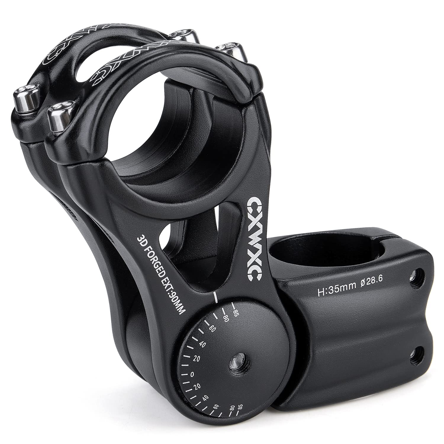 CXWXC ステム 140度角度調整 クランプ径/ 31.8mm ハンドルステム 自転車 アジャスタブルステム 90/110/..