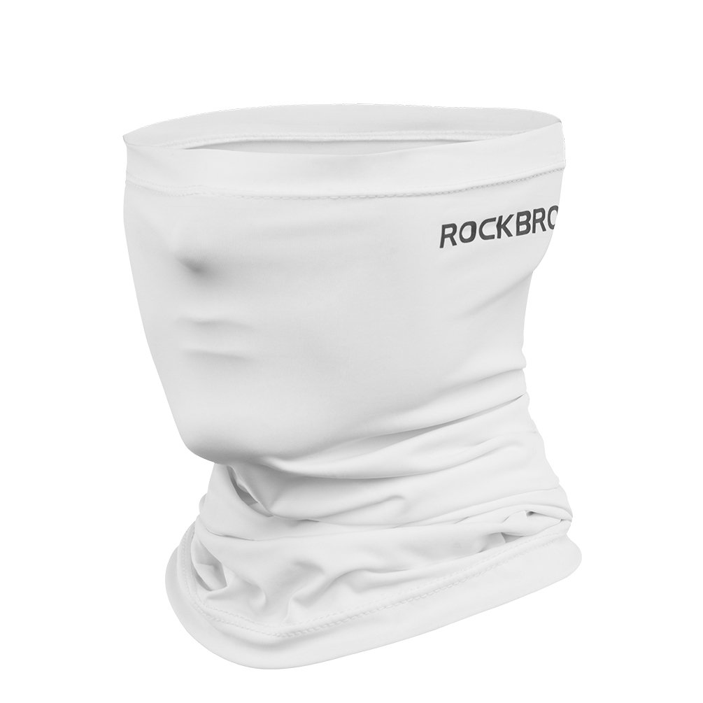 ROCKBROS フェイスカバー uvカット 冷感 夏用 ネックカバー 息苦しくない 日焼け防止 UPF50+ 吸汗速乾 ネックウォーマー スポーツ 自転車 バイク 釣り ゴルフ ランニング サイズ: One Size カラー: 白