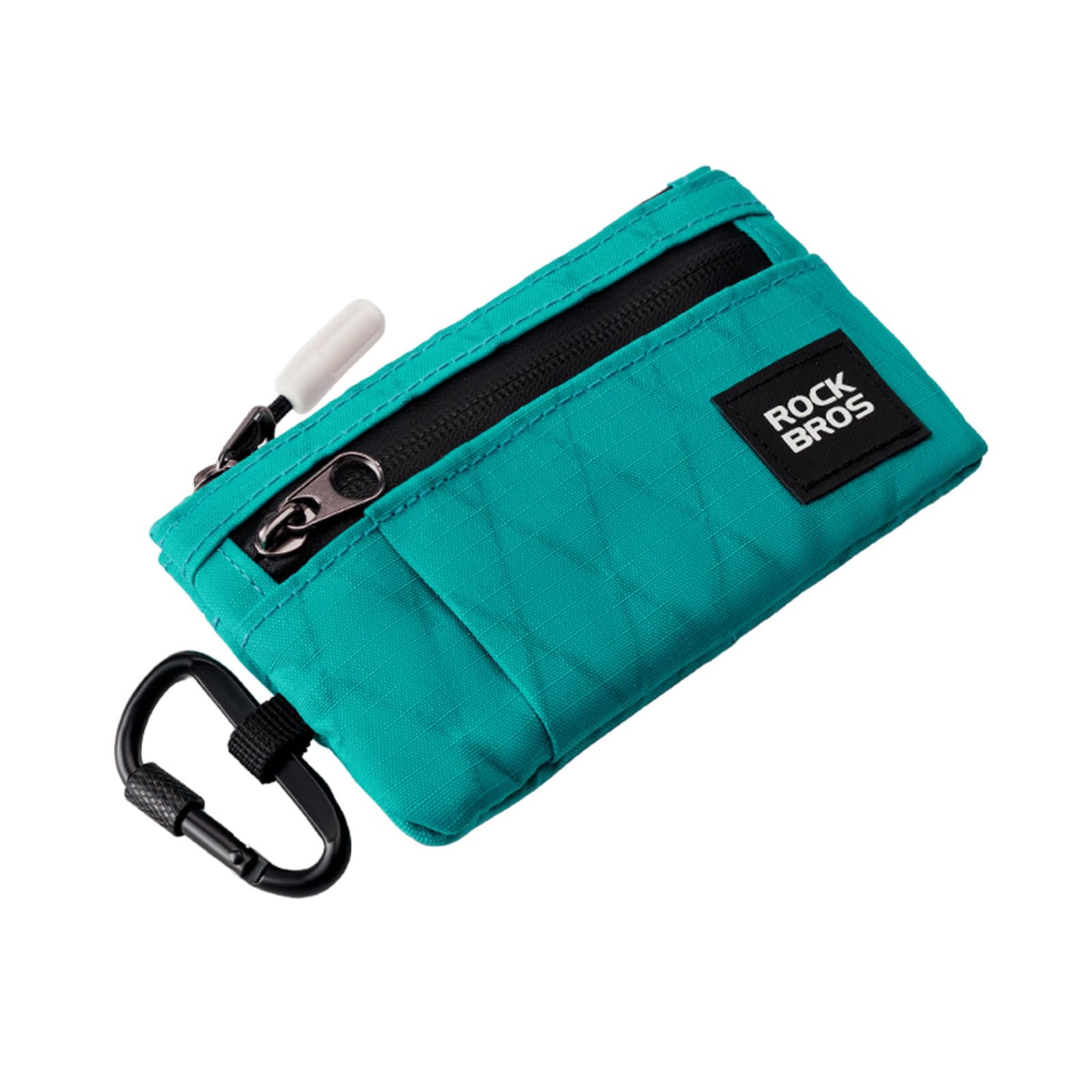 ROCKBROS 小銭入れ コインケース カードケース 小さい メンズ レディース 5ポケット カラビナ付き キーリング付き 財布 軽量 コンパクト 5色(ブル...