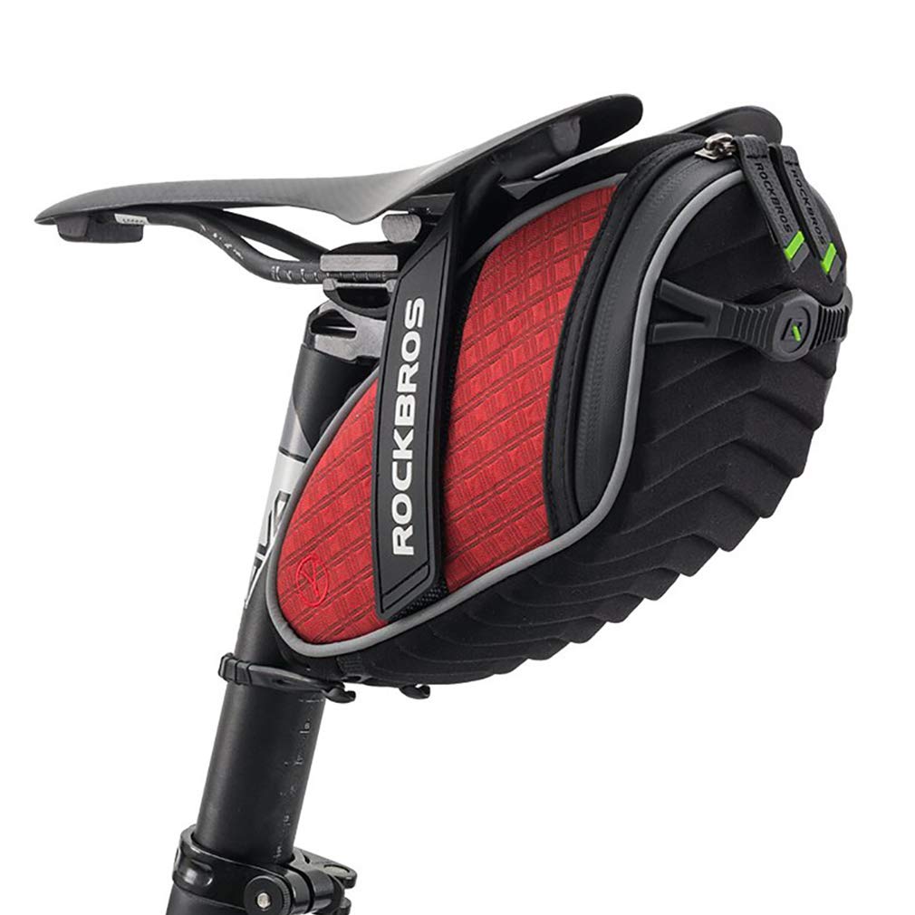 ロックブロス サドルバッグ 自転車 バッグ フレームバッグ 防水 1L 大容量 3Dシェル 反射付き 取り付け..