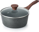 SENSARTE 片手鍋18cm IH/ガス対応 一人鍋 ラーメン鍋 ソースパン ミルクパン 焦げ付かない 小さ鍋 マーブルコート 有害物質不使用 洗いやすい ...