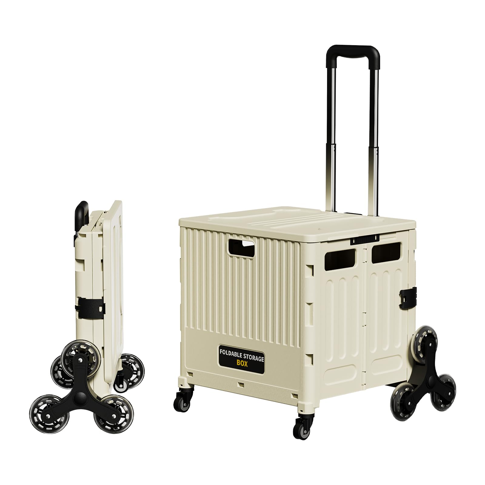 Y K YUKO 融光 キャリーカート 折りたたみ ショッピングカート幅53×奥行50×高さ99.5cm/耐荷重70kg /8輪..