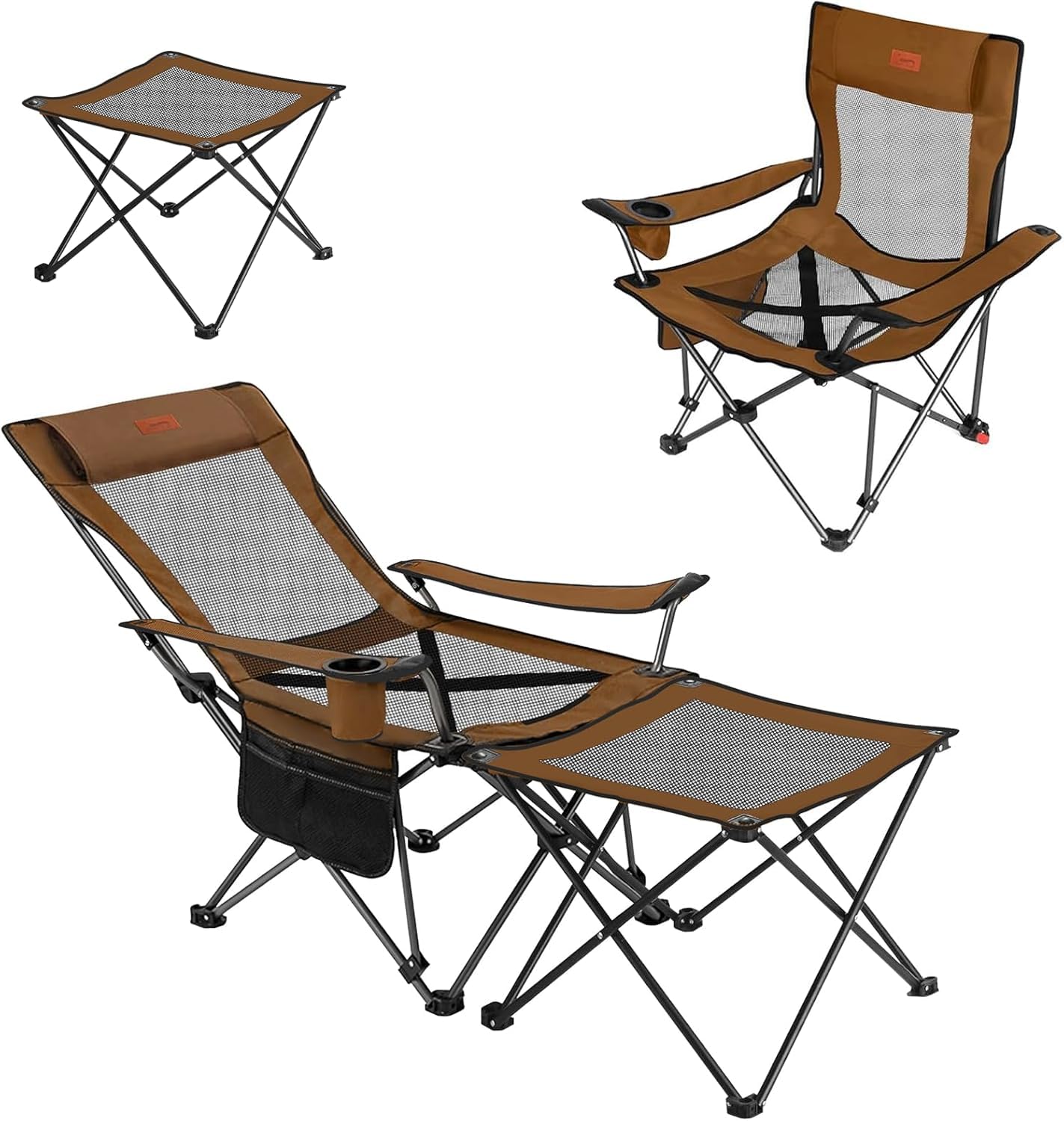 DesertFox リクライニングチェア キャンプ椅子 4way 仮眠 昼寝 4段階調整 四季適用 アウトドアチェア ..
