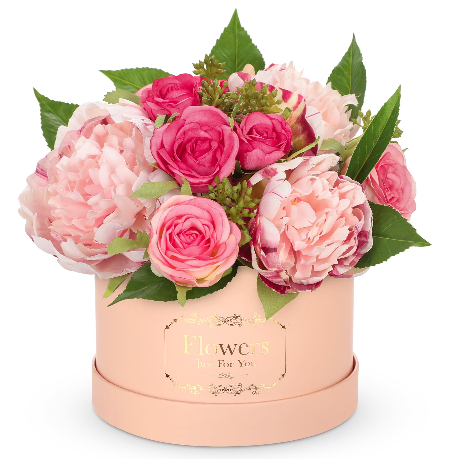 Villa Como 造花 花束 ローズ バラ 牡丹 アートフラワー ブーケ 仏花 枯れない花 母の日 誕生日 卒業式 記念日 ホワイトデー 新年 クリスマス ...