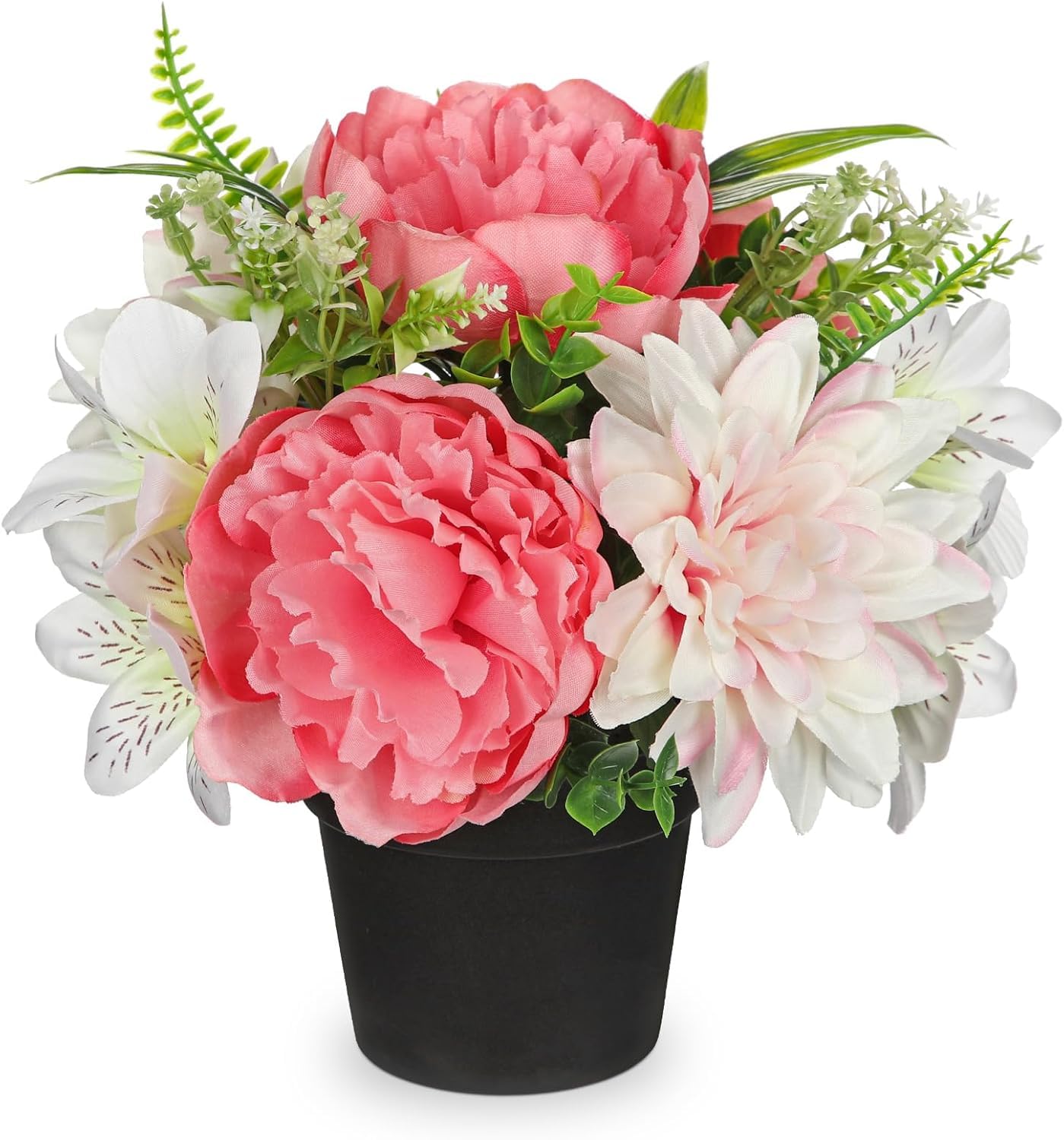 Villa Como 造花 仏花 お供え 仏壇用 お盆 お彼岸 25CM アートフラワー 枯れない花 インテリア 鉢植え ..