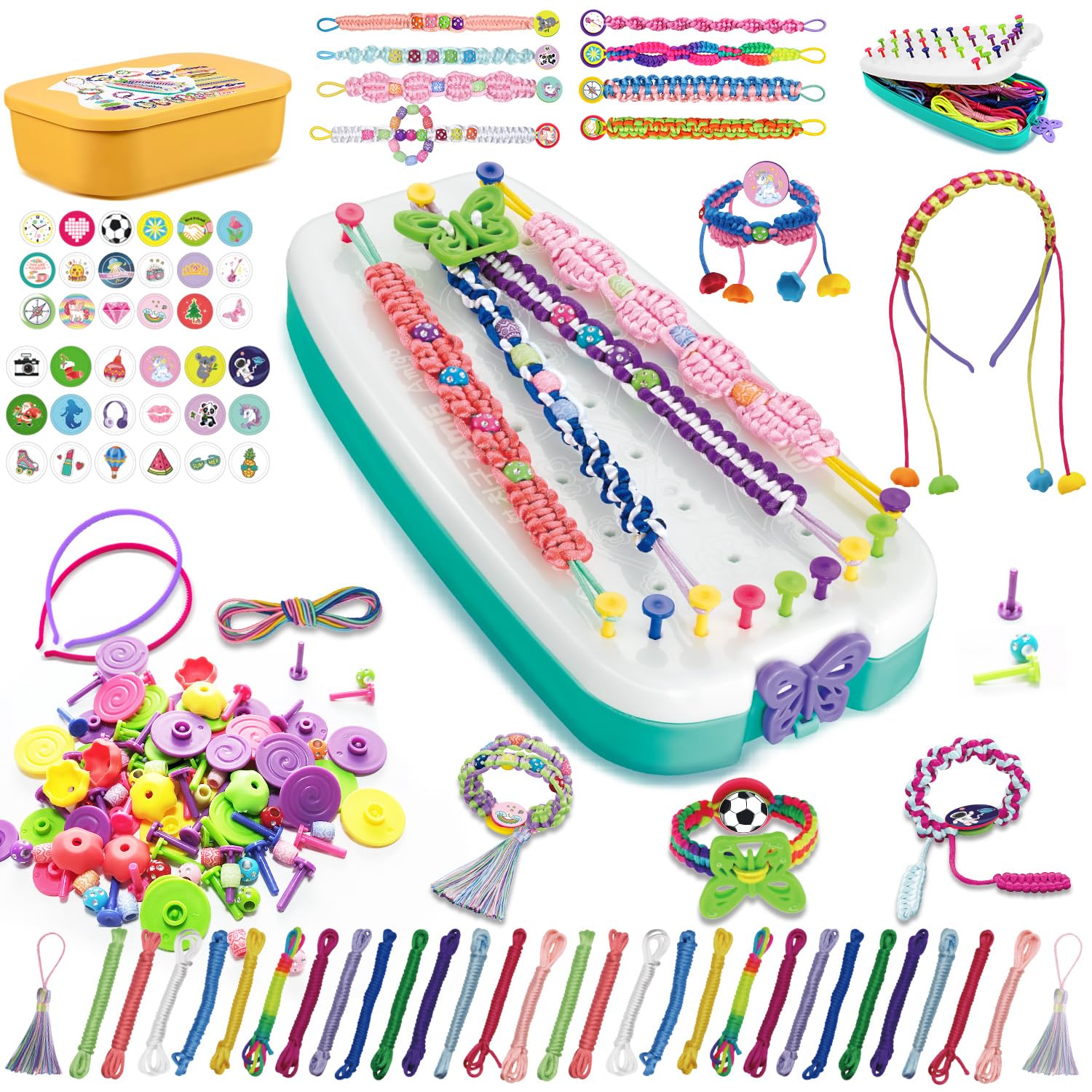 UQTOO ミサンガ 手作りキット女の子 DIY 紐 おもちゃ 編み物 手芸 ブレスレット セット 子供のお誕生日..
