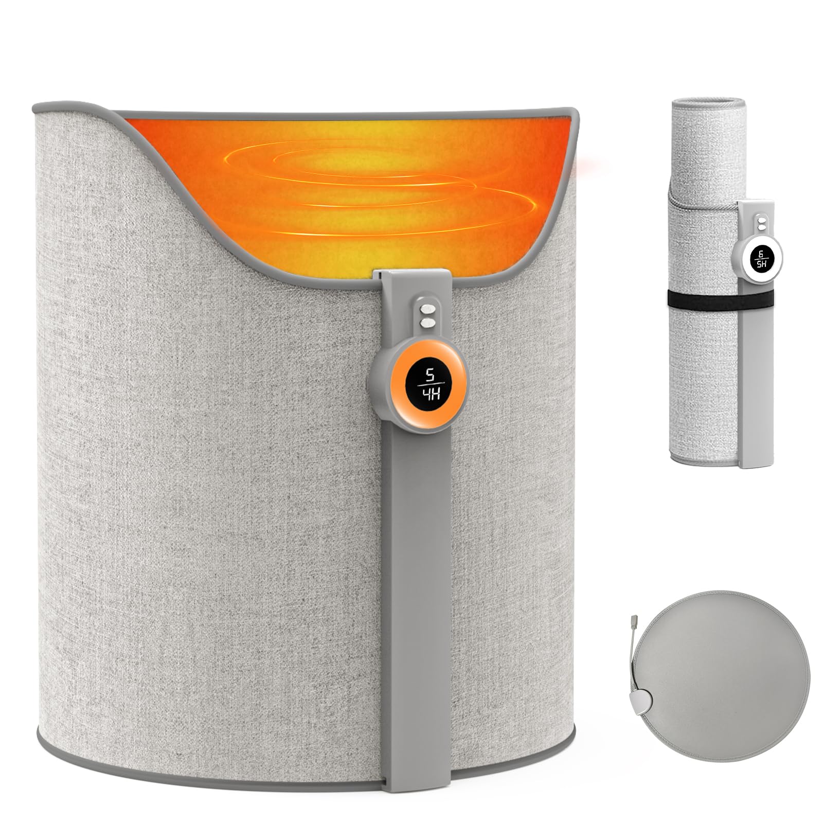 パネルヒーター 足元 ヒーター【人体感知センサー 5段階温度調節 360°発熱 超高温65℃】5s速熱 自動切りタイマー 45°転倒保護 過熱保護 遠赤外線 デ...