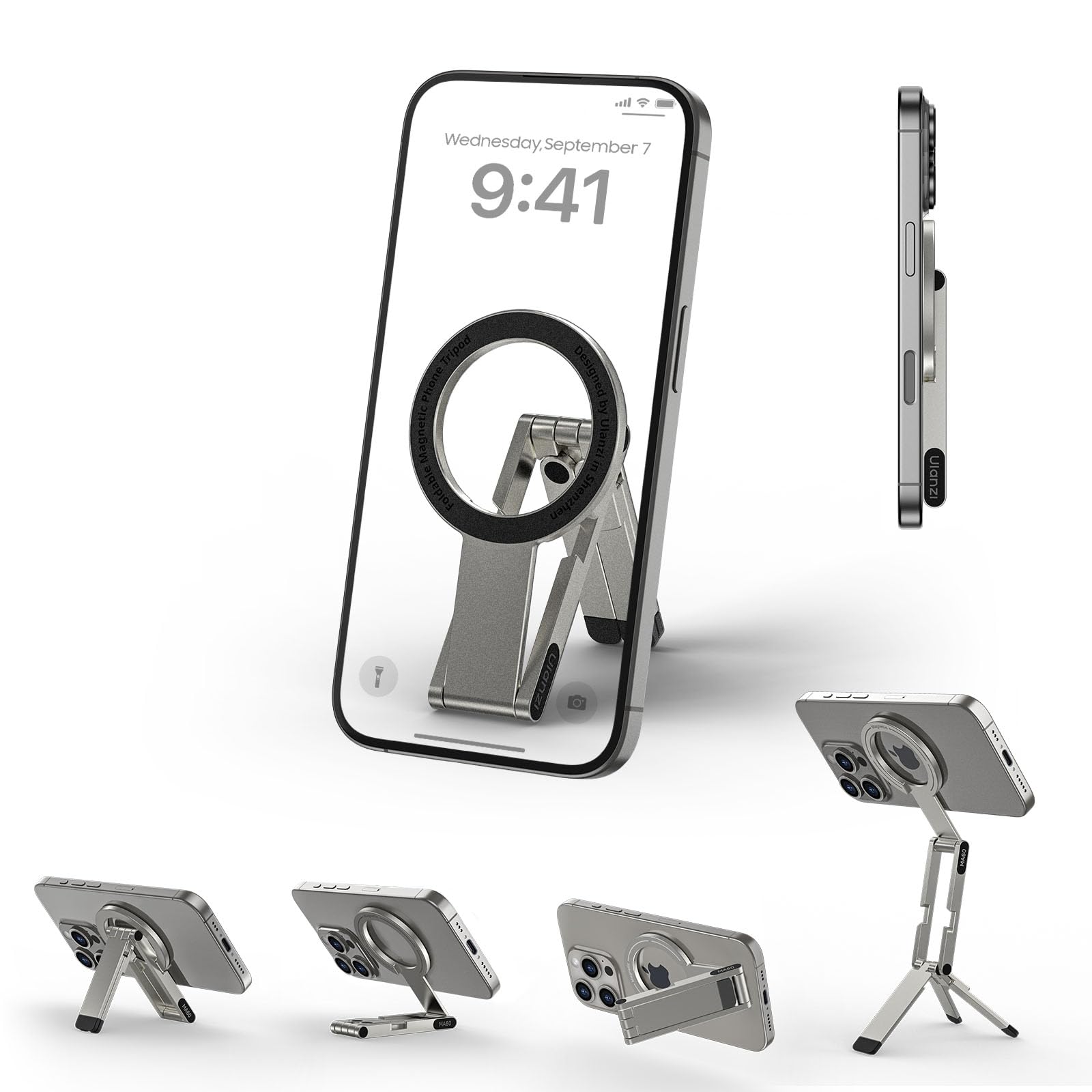 Ulanzi MA60 スマホ三脚 ミニ三脚 magsafeに対応 自撮り棒 スマホスタンド ミニ携...