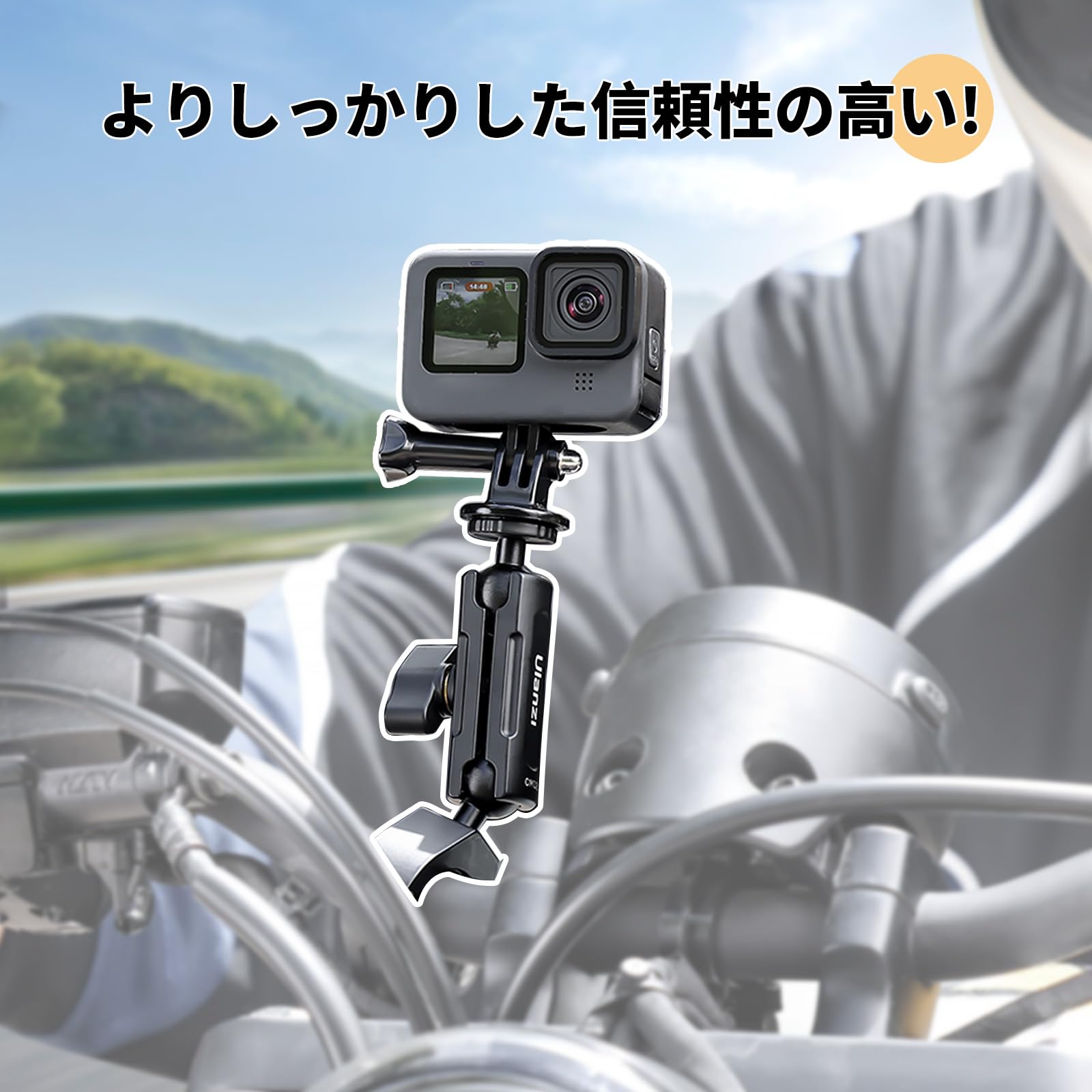 Ulanzi カメラマウント バイク・自転車・オートバイ ハンドルマウント カメラホルダー カメラグリッパー アルミ製 1/4ネジ付き gopro用アダプター付き 360°角度調整可能 直径8mm-35mm hero13用/12/11/10/9などに対応 renew06-10023366 RENEW サンプル画像2