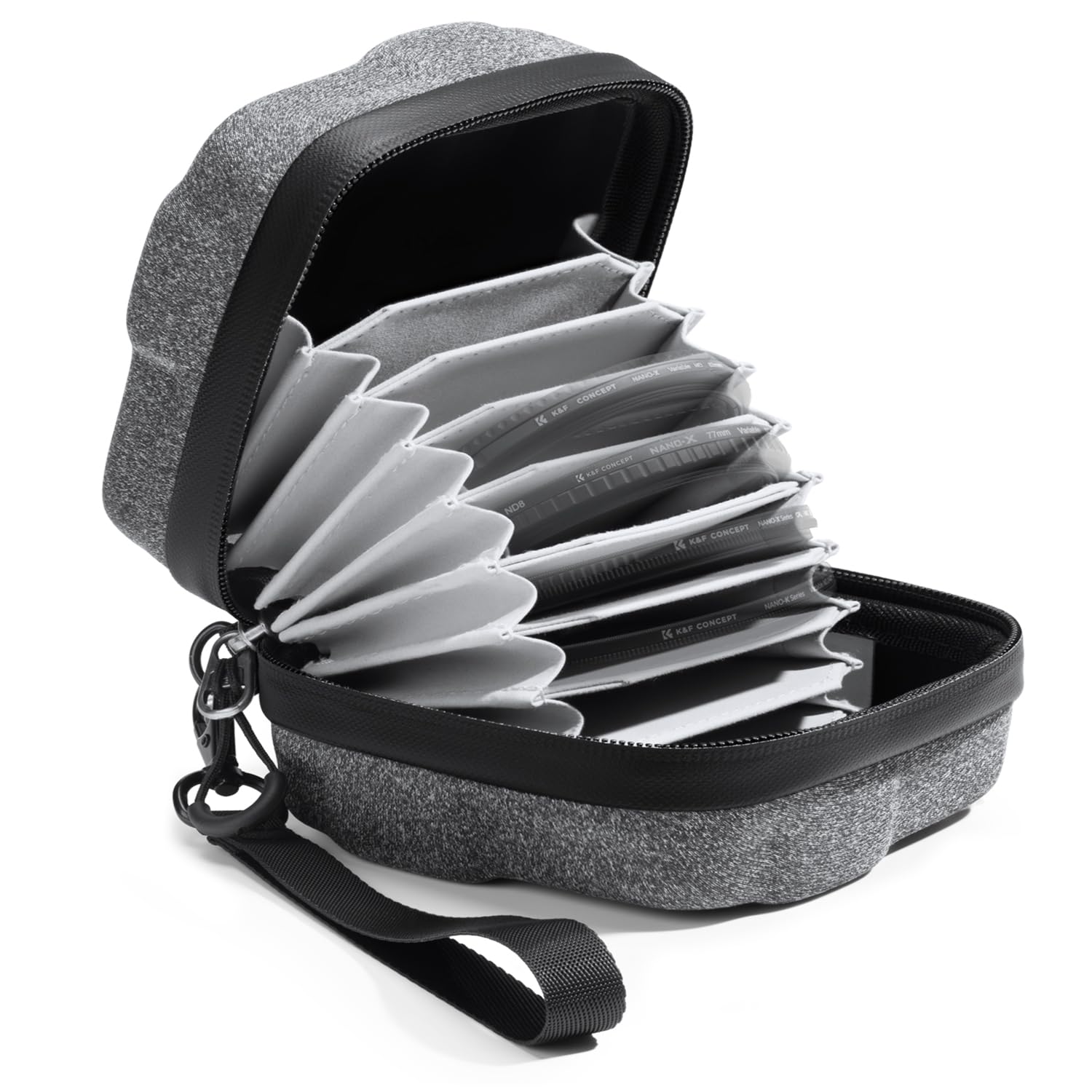 K&F Concept フィルターケース 10枚用 フィルター径95mmまで対応 円形フィルターケース カメラ 一眼レ..