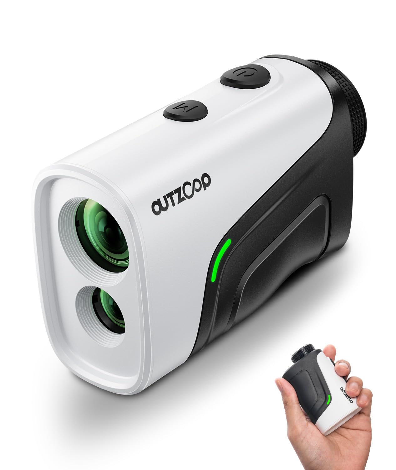 OUTZOOP ゴルフレーザー距離計 B1000PROF OLED赤緑表示 3点間測定 最速0.02S測定 小型 超軽量128g 高透過レンズ 光学6.0倍望遠 1000m/1093yd対応 mini ゴルフ距離計 競技対応 振動機能 充電式 IP54防塵