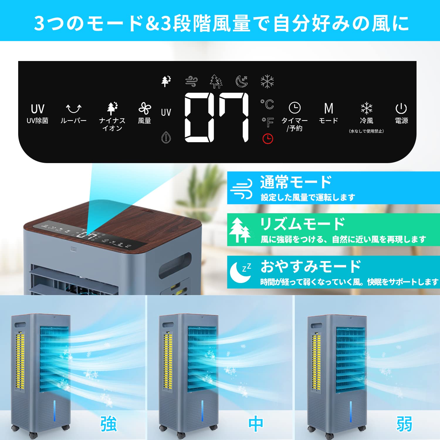 【2026最新進化】冷風機 冷風扇 冷風扇風機【3方向で吸水し冷感UP!】スポットクー...
