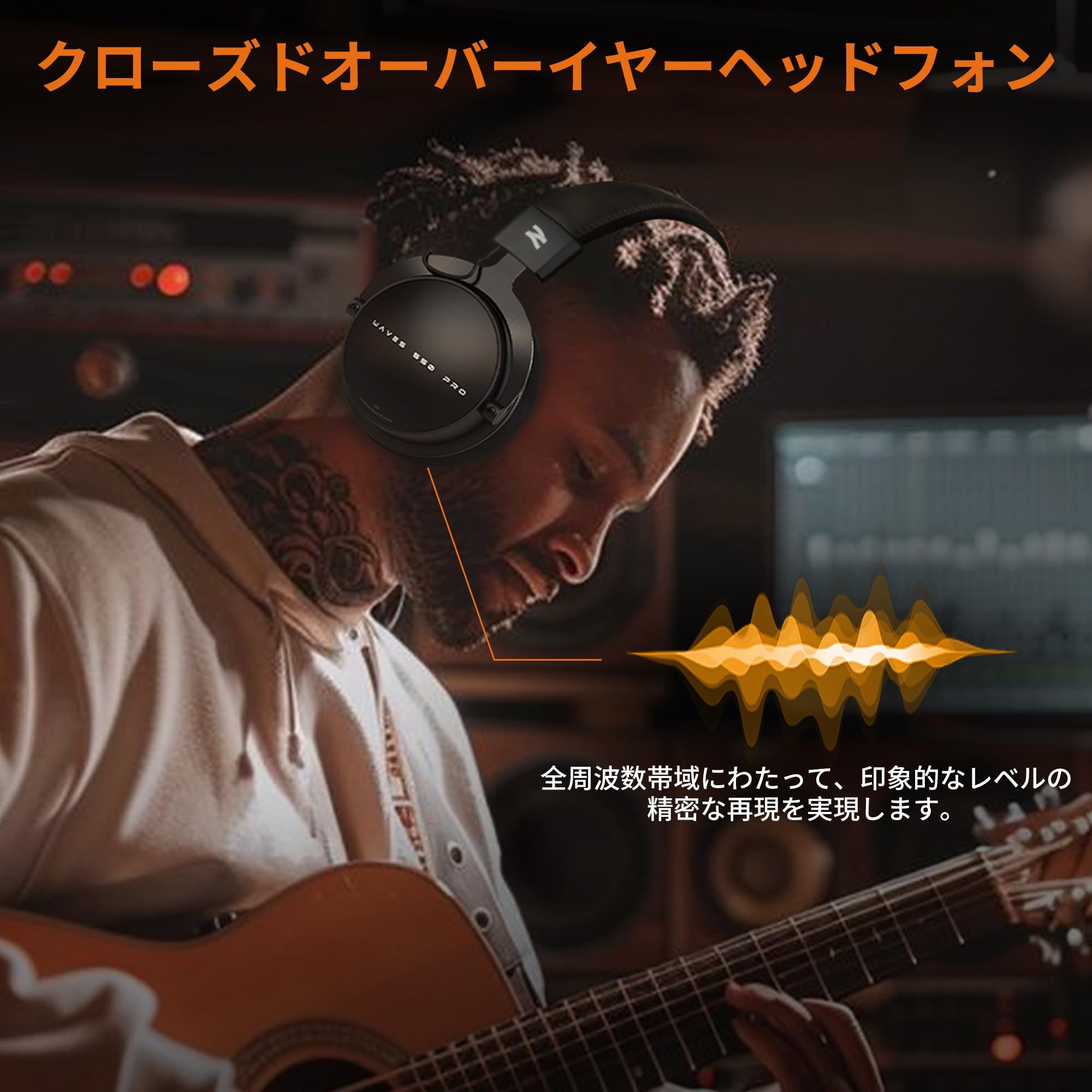 Talomen モニター ヘッドホン 有線 ヘッドホン マイク付き 50mm径ドライバー搭載 2本3m着脱ケーブル付属 3.5mm/6.35mmプラグ付き 立体音響 長時間使用しても疲れづらい レコーディング 楽器練習 ミキシング DJ ゲーム ゲーミング renew06-10032463 RENEW サンプル画像2