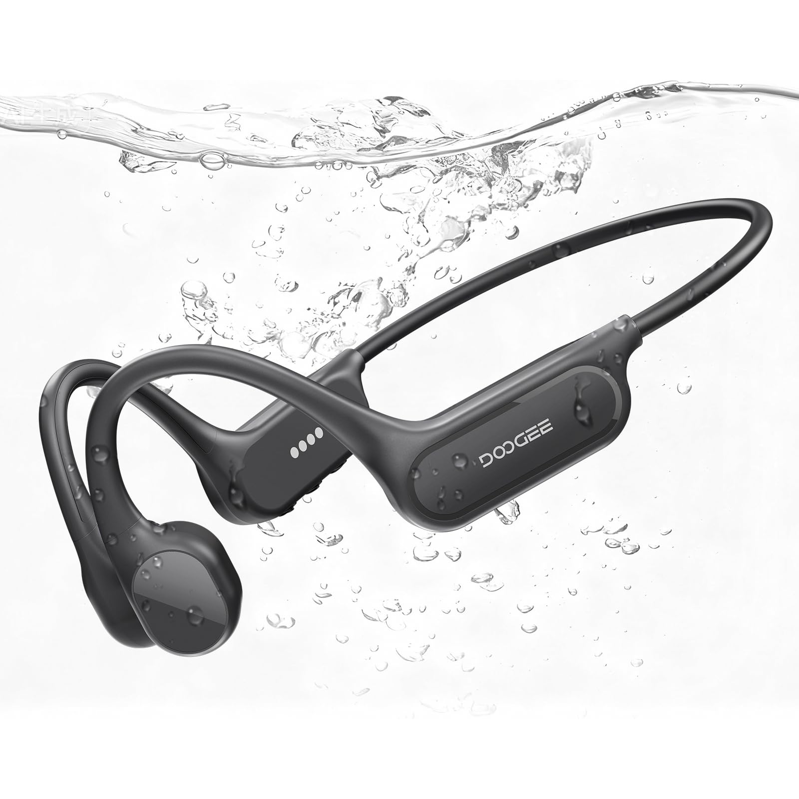 DOOGEEEco 骨伝導イヤホン 水泳 IP68 MP3プレーヤー 防水 骨伝導イヤホン メモリ内蔵 32GB BT 5.4 オープンイヤー マルチポイント対応 ワイヤレスイヤホン 最大10時間再生 調節可能バンド ランニング スポーツ アウトドア