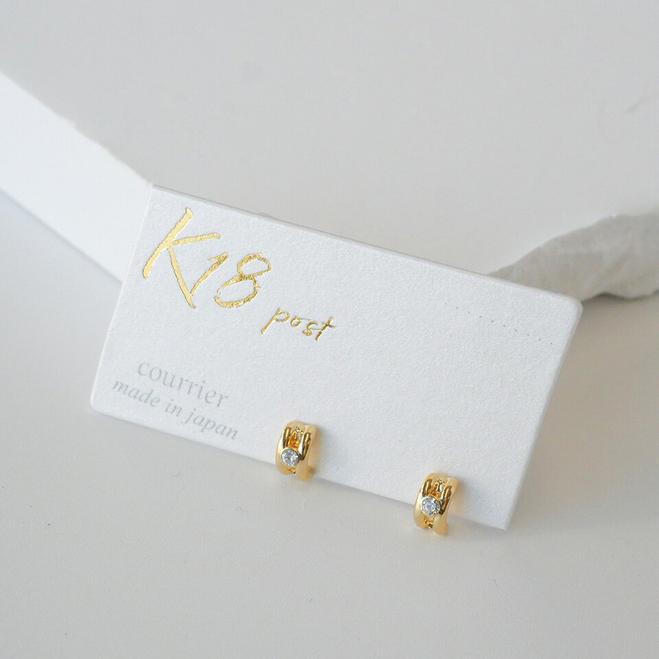 乐天商城 - K18post 18金ポストピアス 肌荒れしにくい 金属アレルギー対応ピアス