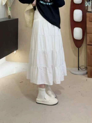 レディース スカート Gu Jing 大きめ サイズ レディース ハイウエスト ティアードスカート 早春の 脂肪 mm スリム 白い フェアリー スカート 肉の 部分を カバー レディース スカート Gu Jing 大きめ サイズ レディース ハイウエスト ティアードスカート 早春の 脂肪 mm スリム 白い フェアリー スカート 肉の 部分を カバー