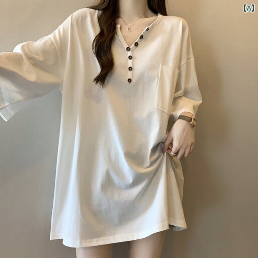 レディース スカート 2025年 ゆったり 大きい Vネック 半袖 Tシャツ レディース 夏用 大きいサイズ 太め mm中長 スタイルでお 尻の 下部が 隠れる レディース スカート 2025年 ゆったり 大きい Vネック 半袖 Tシャツ レディース 夏用 大きいサイズ 太め mm中長 スタイルでお 尻の 下部が 隠れる