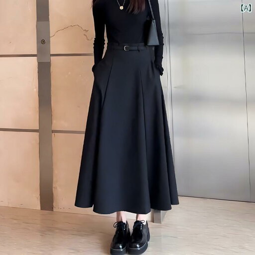 レディース レディース 女性用 黒 スカート 2025 夏 スタイル おしゃれ シンプル 風 万能 ゆったり ハイウエスト スリム aライン レディース レディース 女性用 黒 スカート 2025 夏 スタイル おしゃれ シンプル 風 万能 ゆったり ハイウエスト スリム aライン