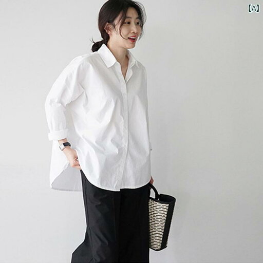 レディース ワンピース 韓国 東大門 2025 春秋 綿 ホワイト シャツ レディース ゆったり スリム BF スタイル ミディアム ロング 大きいサイズ 長袖 レディース ワンピース 韓国 東大門 2025 春秋 綿 ホワイト シャツ レディース ゆったり スリム BF スタイル ミディアム ロング 大きいサイズ 長袖