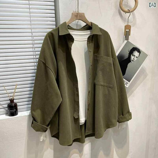 大人 オシャレ 服 の 商品の 大きい シャツ レディース ミディアム ロング スタイル ヒップを カバー する 春秋 アウターウェア ゆったり BF 風 ミリタリーグリーン ワークウェア ジャケット 大人 オシャレ 服 の 商品の 大きい シャツ レディース ミディアム ロング スタイル ヒップを カバー する 春秋 アウターウェア ゆったり BF 風 ミリタリーグリーン ワークウェア ジャケット