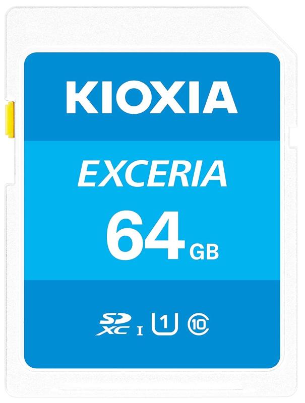 64GB SDXC SD KIOXIA  EXCERIA Class10 UHS-I U1 R:100MB/s ơ LNEX1L064GG4