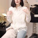 レディース トップス インナー 春の レディース フレンチ シャツ で 年齢を 感じさせにくい ゆったり スリム レース 高級 トップス