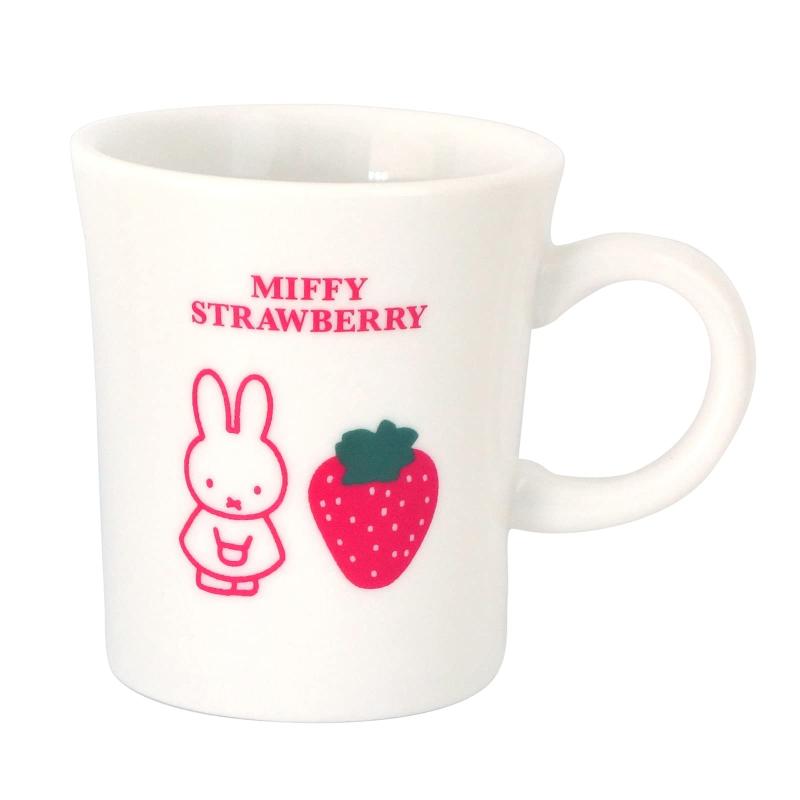 ディック・ブルーナ 「 ミッフィー 」 MIFFY STRAWBERRY いちご ホワイト 日本製