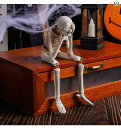 インテリア オブジェ ゴシック スタイル ハロウィン ダーク ギフト ハンギング スカルヘッド 聞かない 見ない デスク トップ 雰囲気 装飾 装飾品