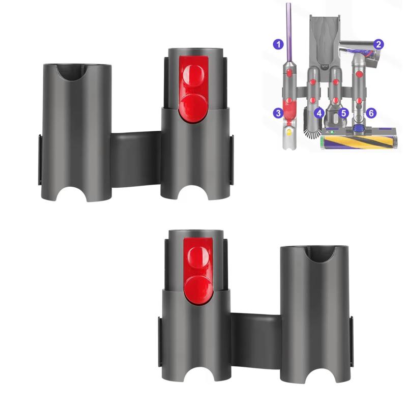 ダイソン用2パックマウントオーガナイザーホルダーV15 V12 V11 V10 V8 V7アウトサイズコードレススティック掃除機ドッキングステーションウォールマウントアタッチメント
