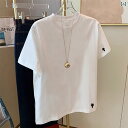 レディース トップス 2025新 スタイル 新春夏 ホワイト 半袖 Tシャツ 女性 ゆったり カジュアル シンプル トップ