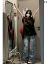 レディース トップス アメリカ ストリート ノースリーブ ベスト Tシャツ レディース カップル スポーツ ウエスト コート 半袖 トップス