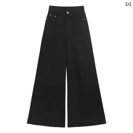 レディース デニム パンツ 韓国 黒の ハイウエスト フレア ワイド レッグ ジーンズ 2025 春な スリム パンツ レディース レディース デニム パンツ 韓国 黒の ハイウエスト フレア ワイド レッグ ジーンズ 2025 春な スリム パンツ レディース