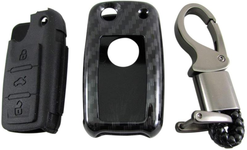 BRIGHTZ ゴルフヴァリアント 1K カーボン調スマートキーケース 黒 【 KEY-CASE-010 】 1KAXX 1KBLG 1KCAV 1KCAW 1KA 1KB 1KC KA KB KC AXX BLG CAV CAW XX JG AV AW フォルクスワーゲン VW ゴルフ ヴァリアント ゴルフバリ