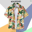 犬 小型犬 服 かわいい v イン スタイル ヴィンテージ 半袖 花柄 シャツ メンズ タイ ハワイアン レトロ ジャケット