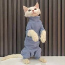 小型犬 子猫 服 かわいい 腹 保護 四 足 服無 毛 猫 服 スフィンクス ドイツ 綿 暖かい ワンピース